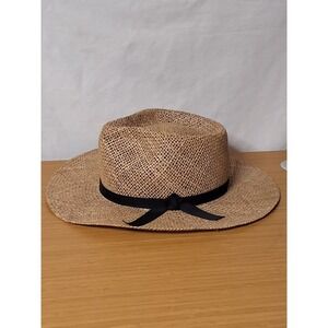 Vintage 1980s L.L Bean Straw Fedora Hat Size Large Made In The USA